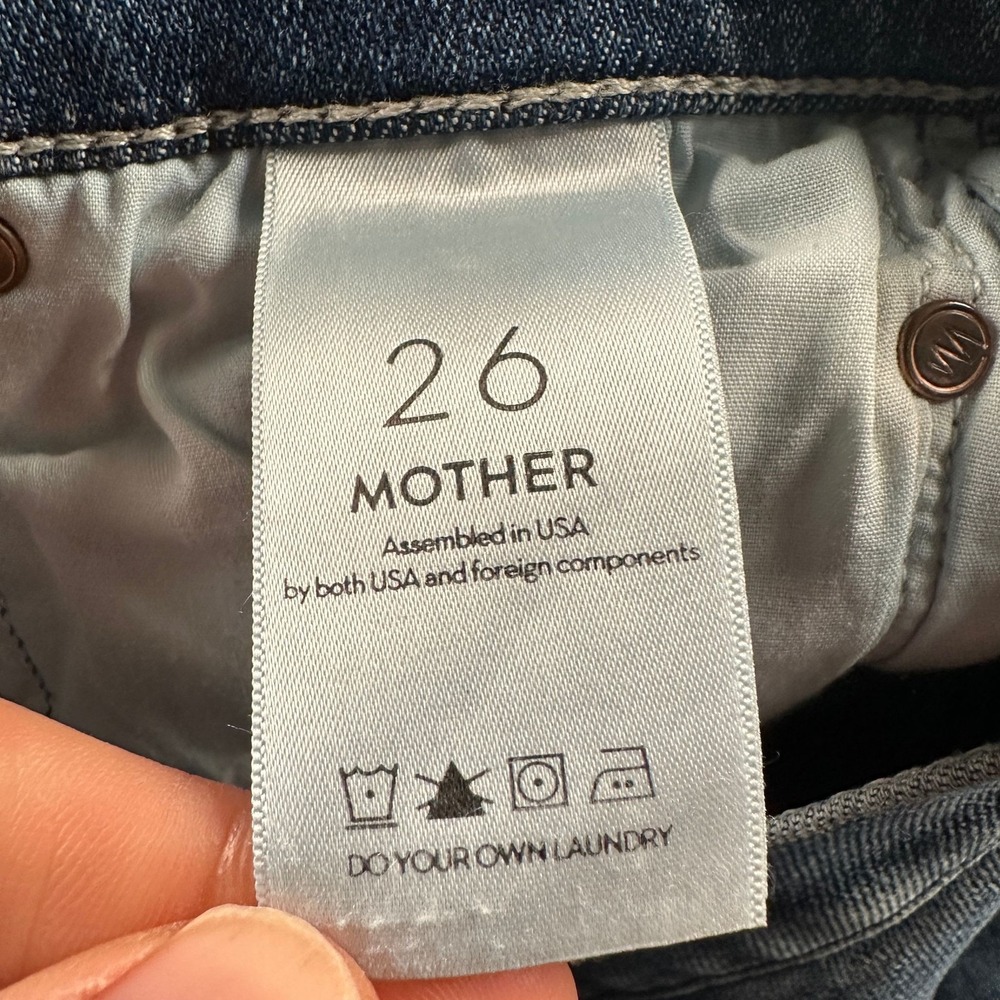 MOTHER Jeans Womens 26 The Insider Crop Fray Gypsy Distressed Raw Hem Cropped - Picture 13 of 15